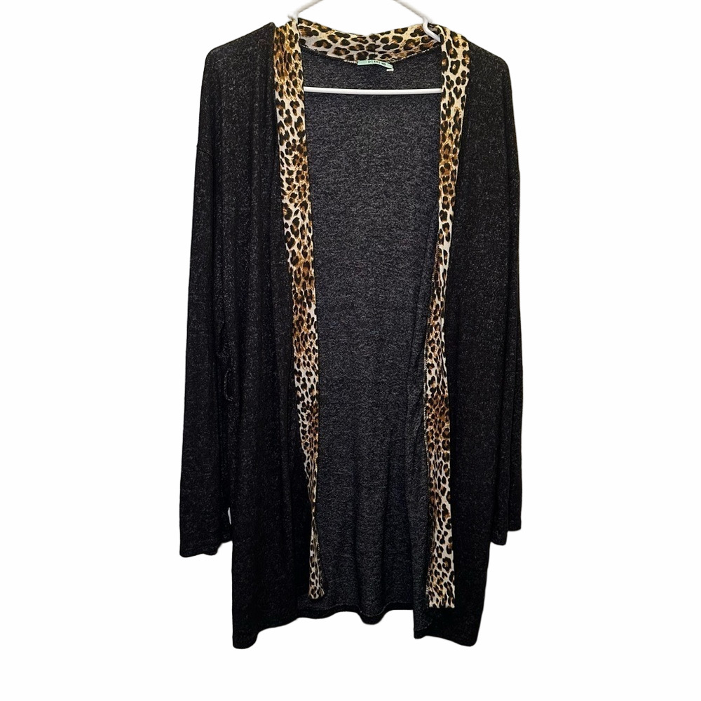 Filly Flair - Animal Print Gray Cardigan - Size Medium